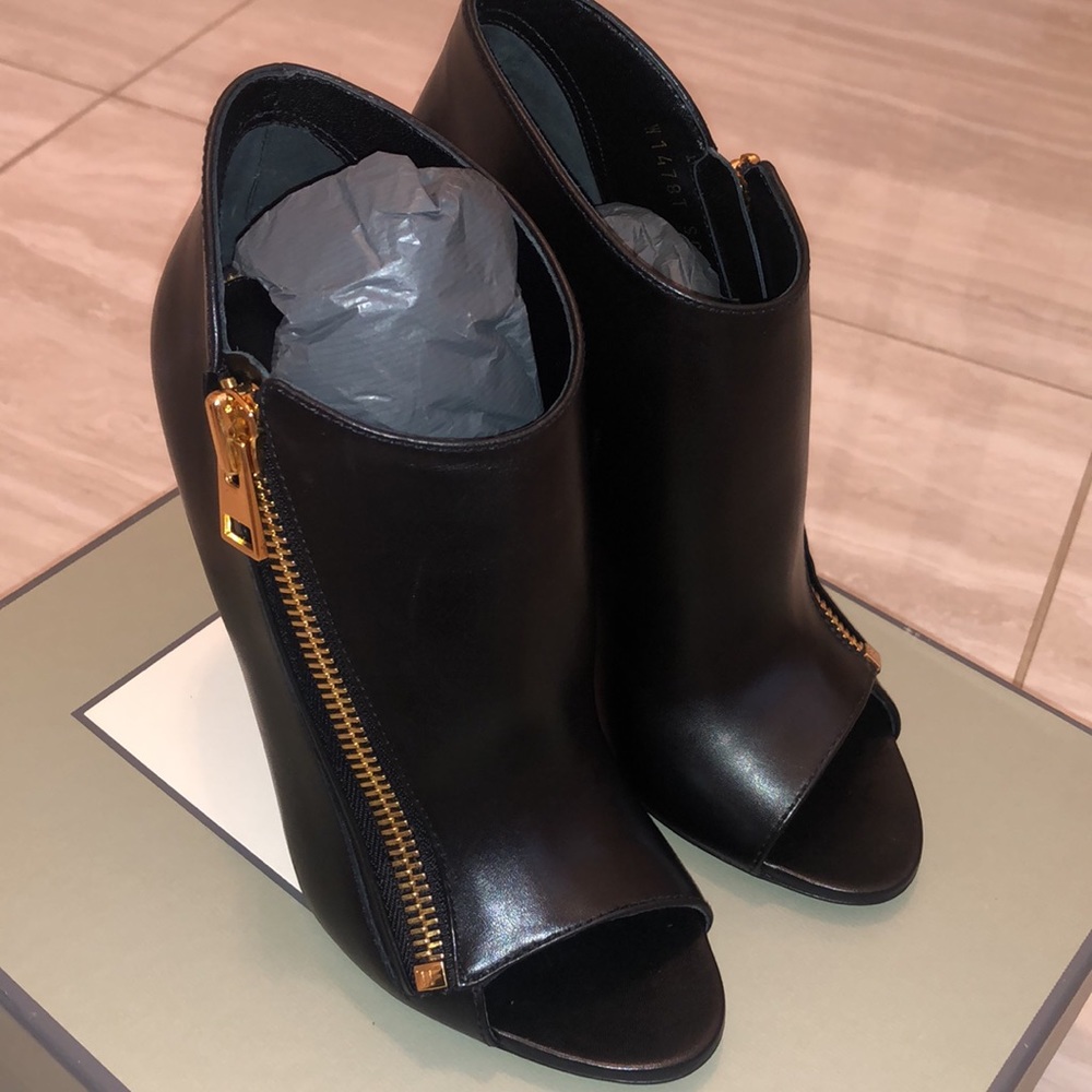 NEW Tom Ford peep toe Ankle boots size 38.5 - Picture 3 of 6